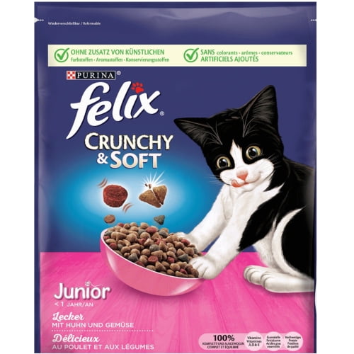 FELIX Crunchy & Soft Junior mit Huhn und Gemüse