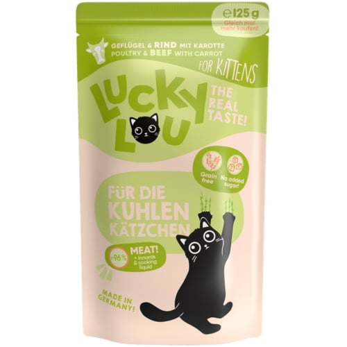 Lucky Lou Lifestage Kitten Geflügel & Rind mit Karotte